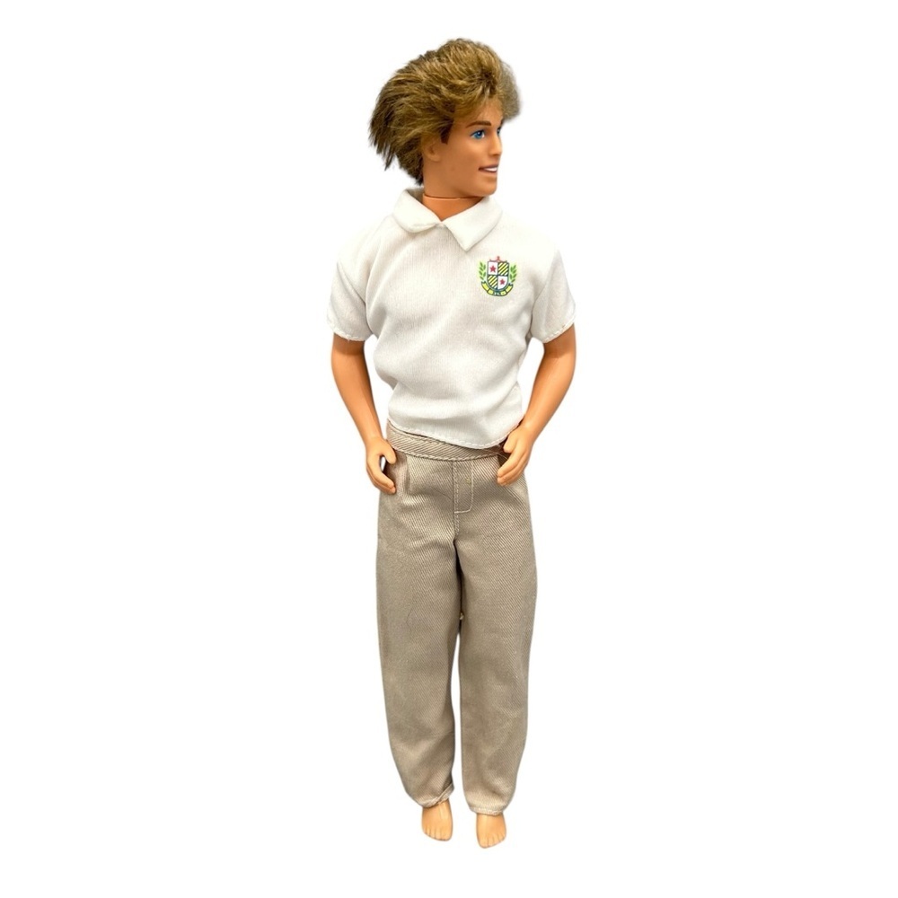 Vintage 1990s Ken Doll Mattel Blonde Blue Eyes Original Outfit